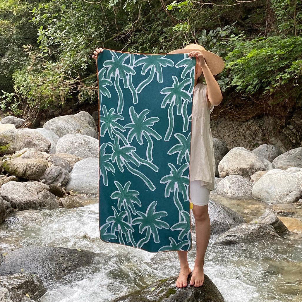 [Plasticfarm x Jejeland] Midium Beach Towel - PALM TREE 135x65