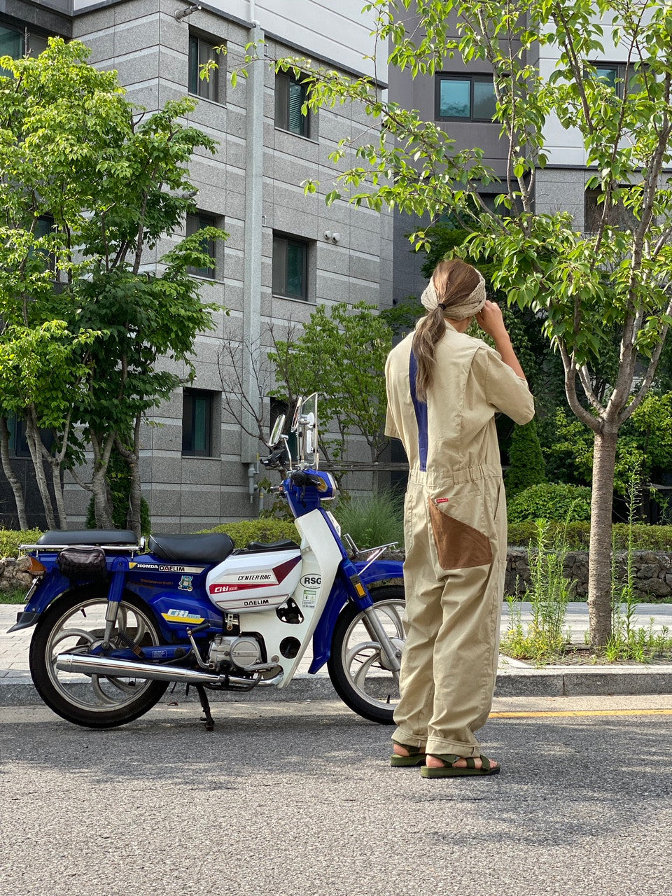 [REMAKE] Vintage Dickies Short-Sleeved Jumpsuits_Beige