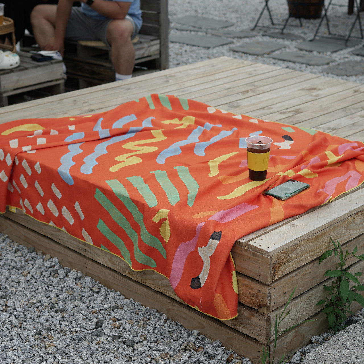 [Plasticfarm x Jejeland] Extra Large Beach Towel - SUNSET 180X123