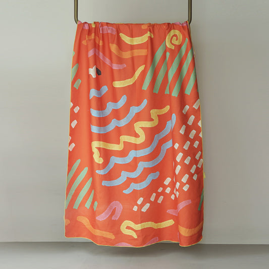 [Plasticfarm x Jejeland] Extra Large Beach Towel - SUNSET 180X123