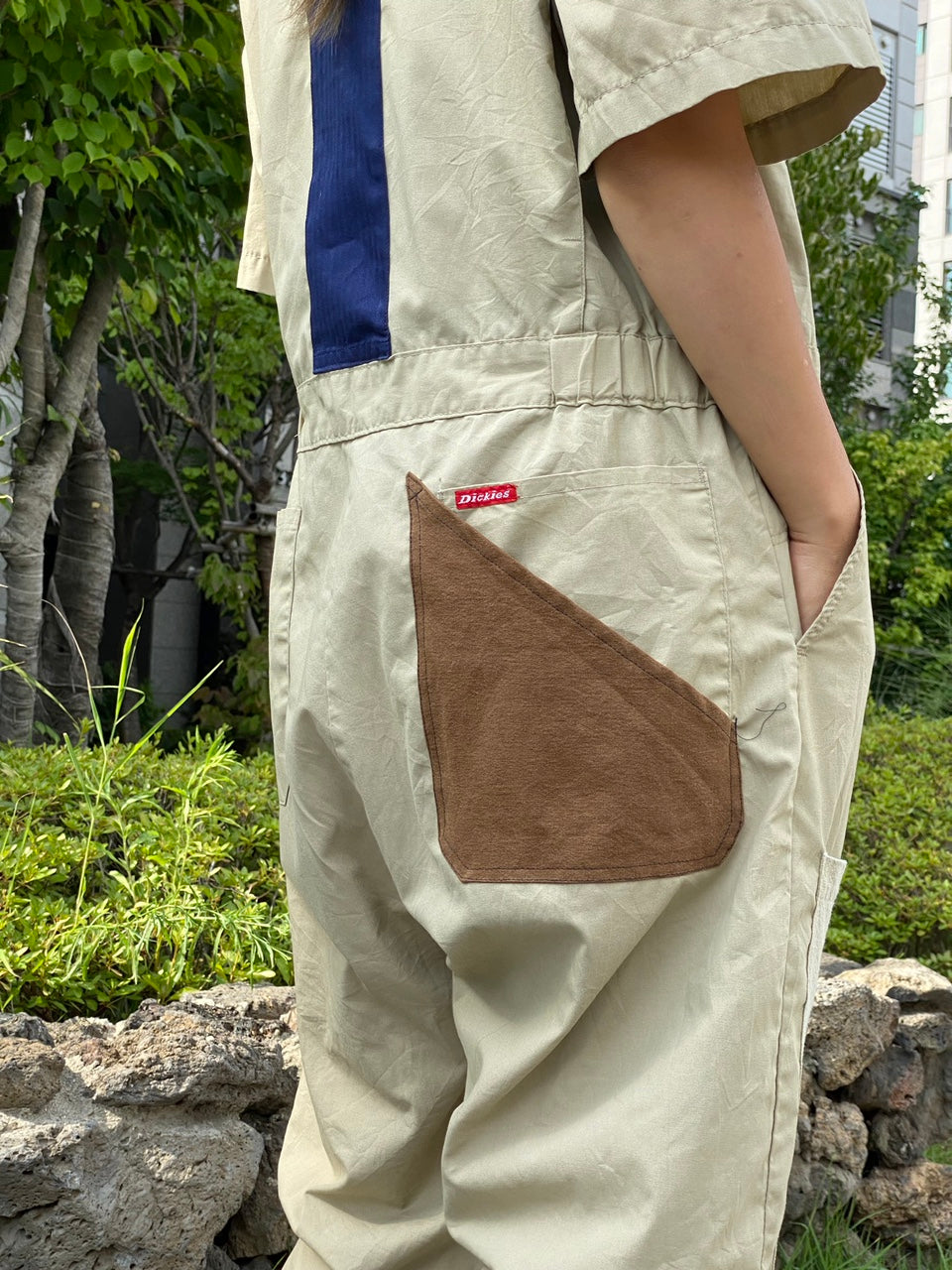 [REMAKE] Vintage Dickies Short-Sleeved Jumpsuits_Beige