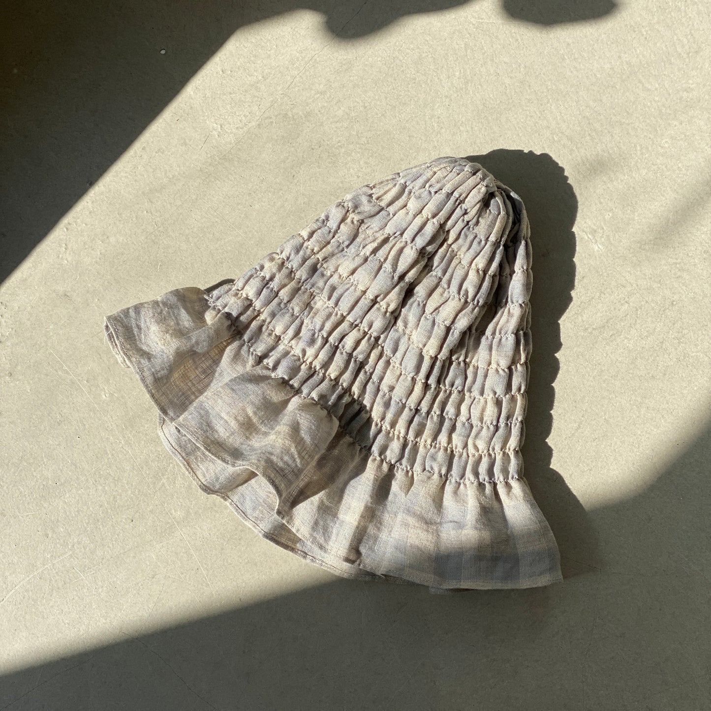 Glory shirring hat _ Linen