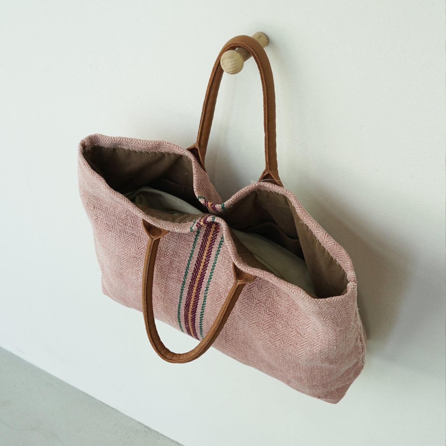 Hemp tote bag - pink