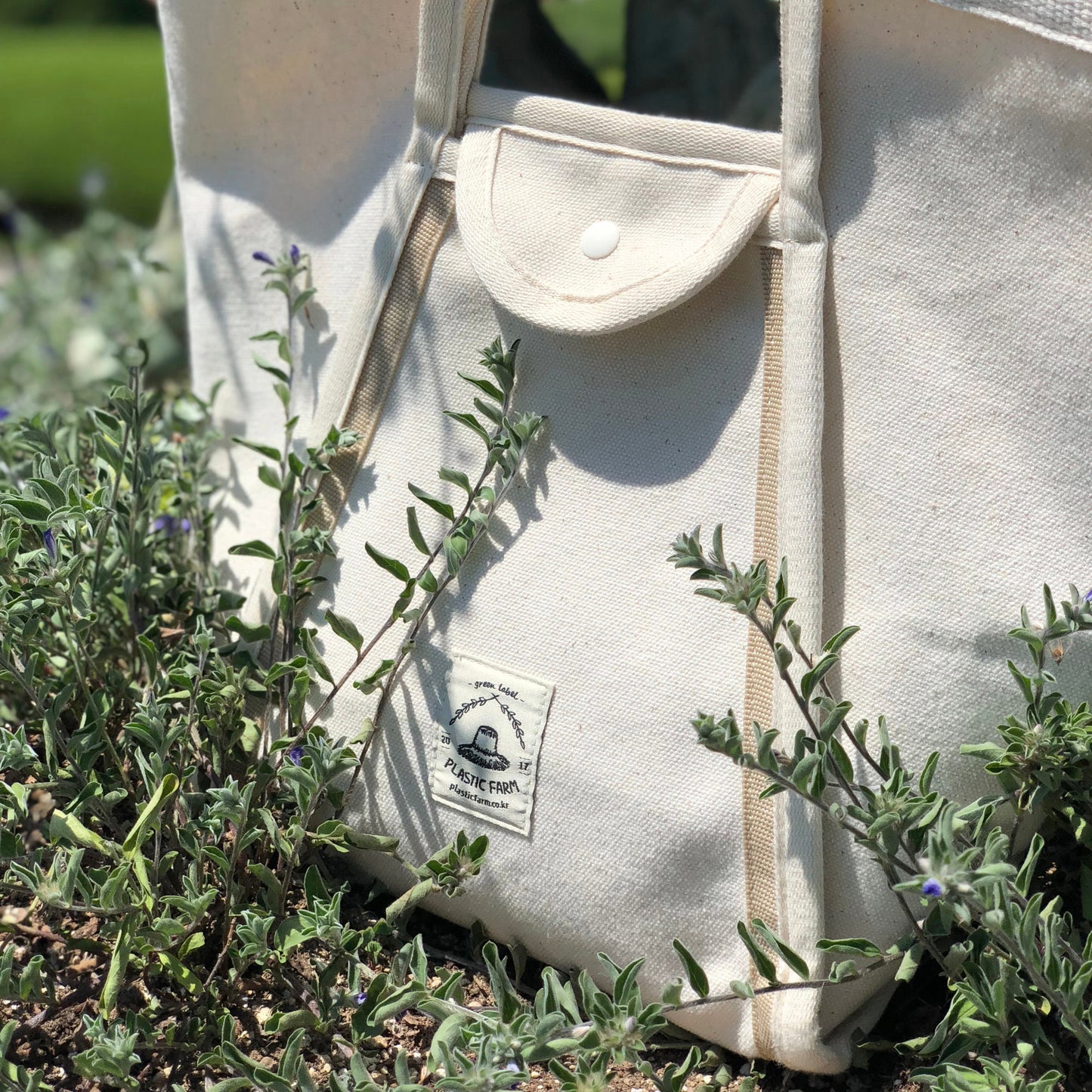 modern A-line tote bag