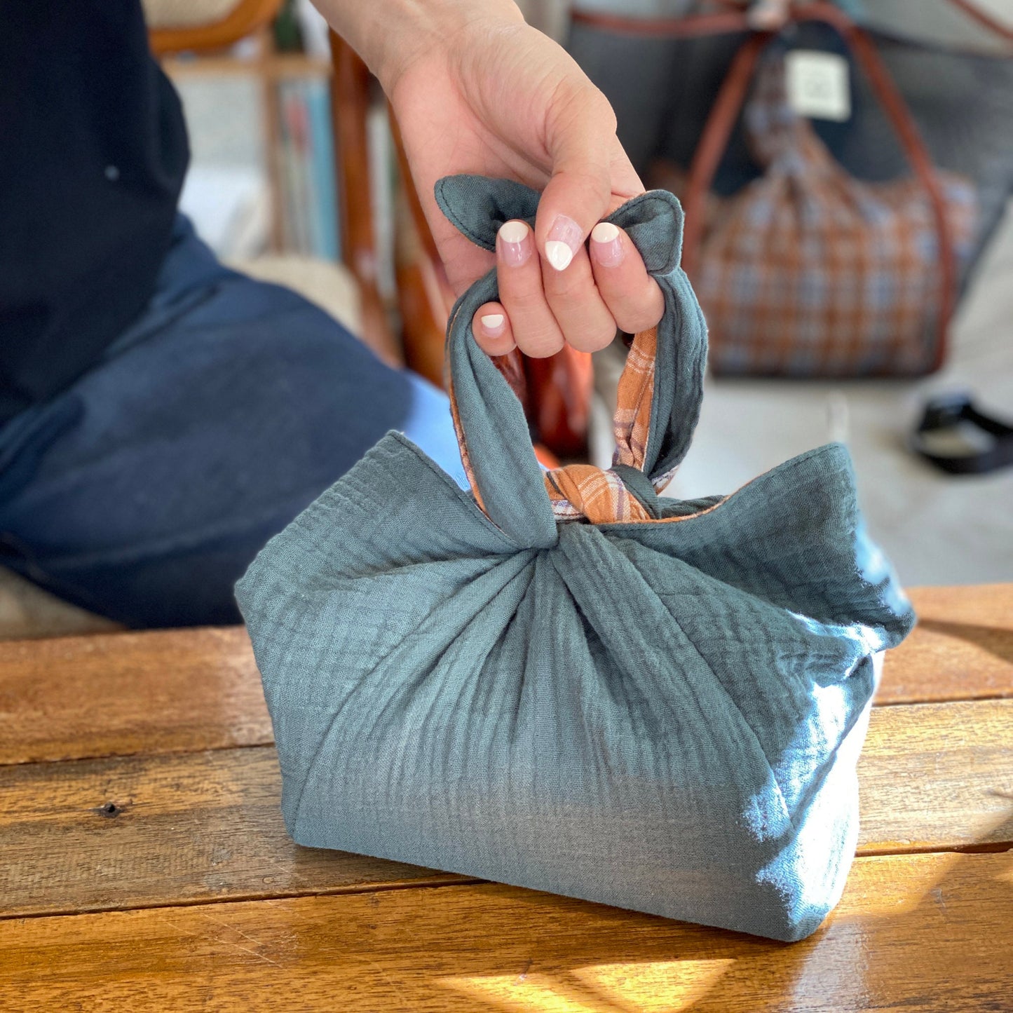 Inner pouch / lunch bag _ Orange green