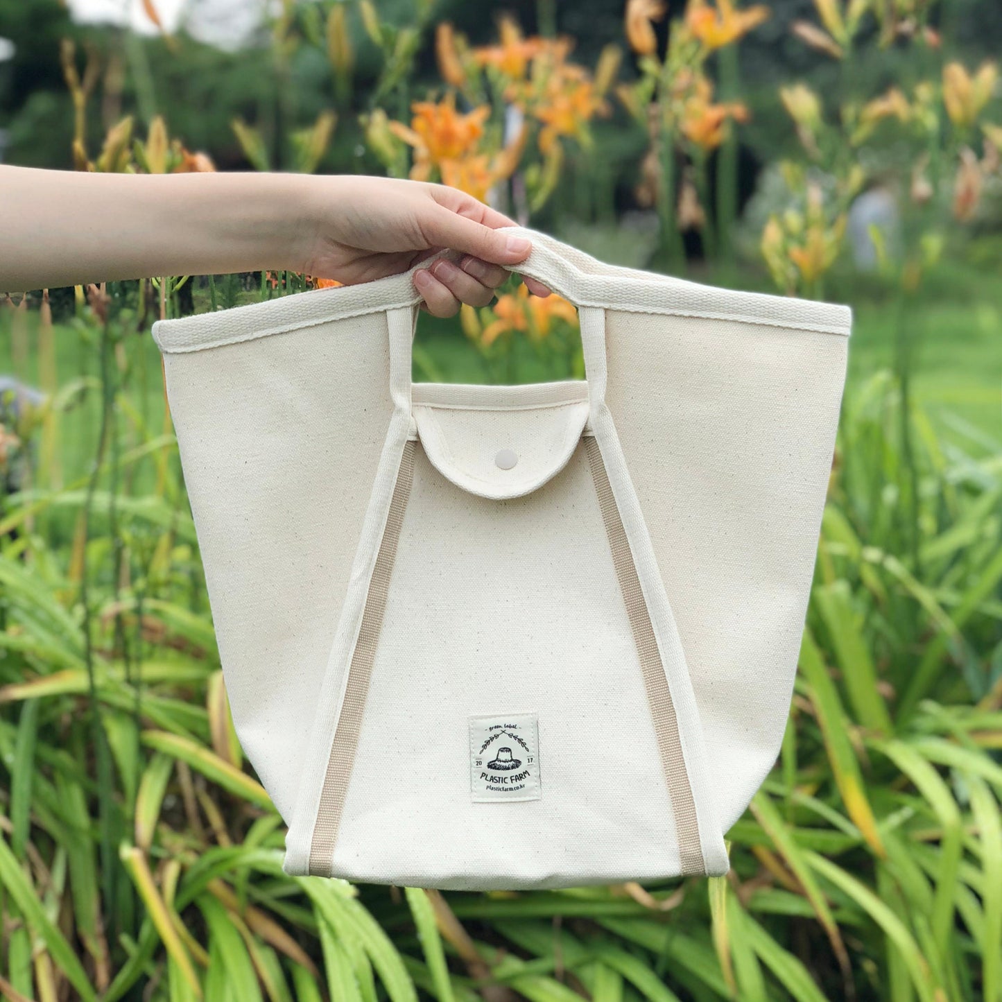 modern A-line tote bag