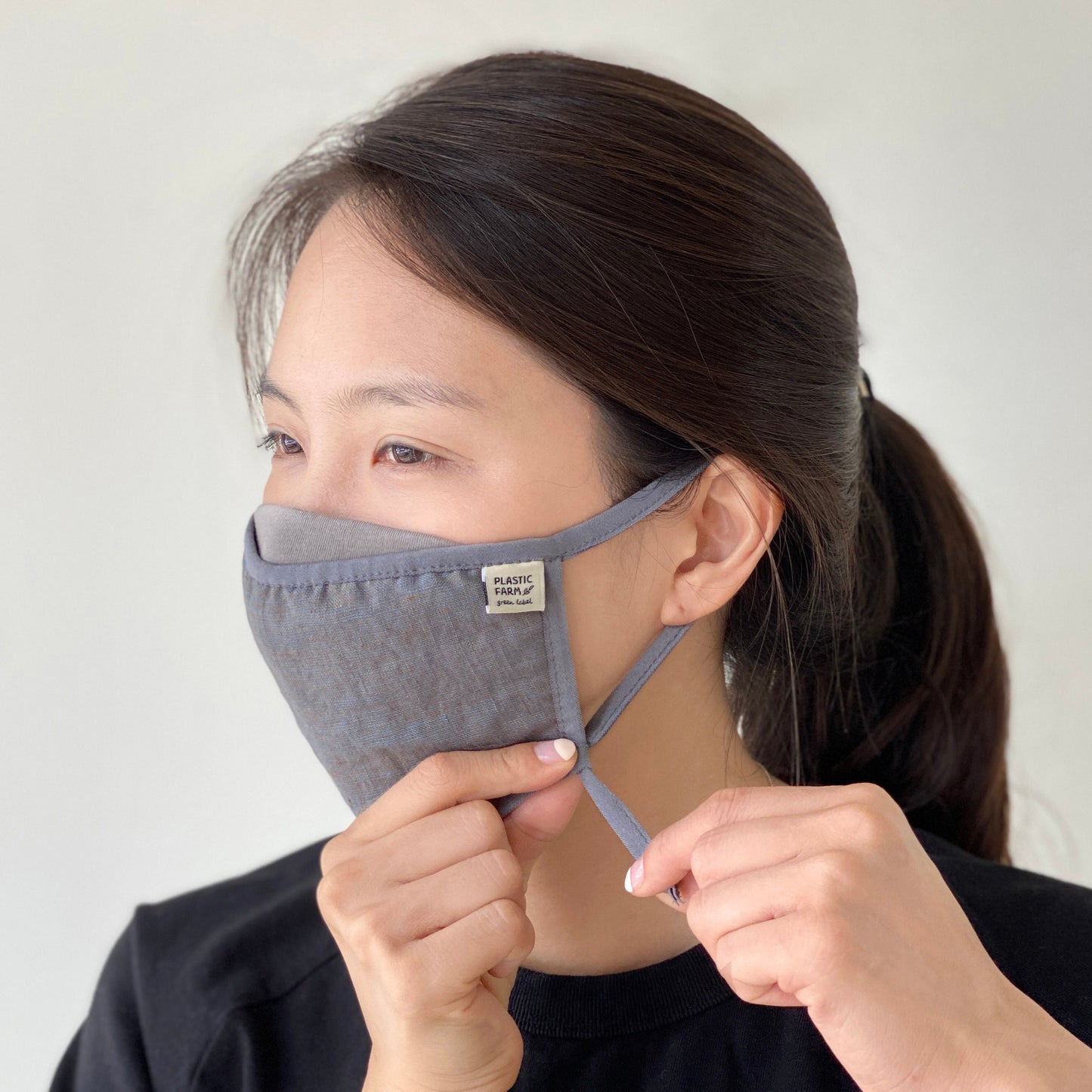 3d face mask with filter pocket _ ivory