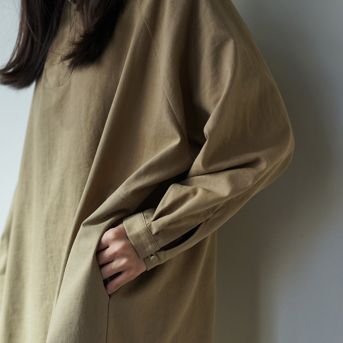 Raglan Marine Dress _ Khaki Beige