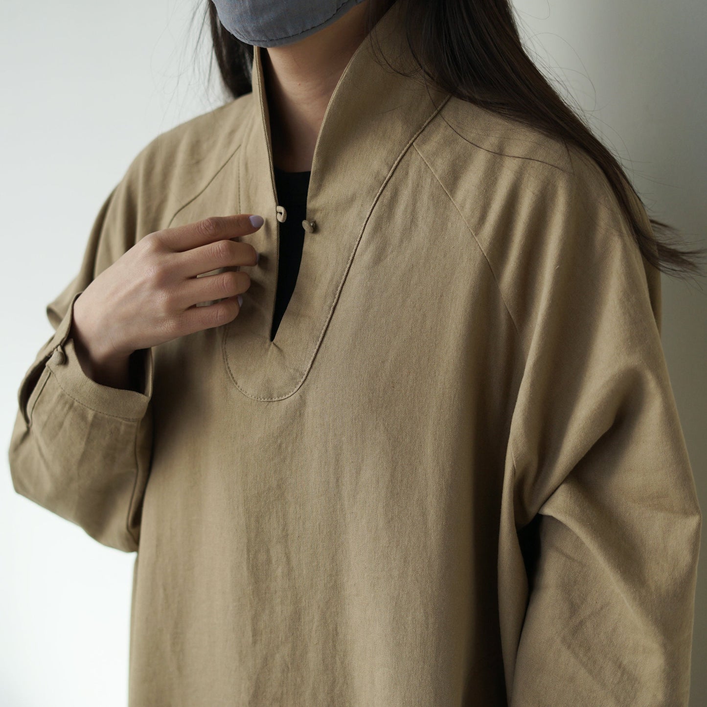 Raglan Marine Dress _ Khaki Beige